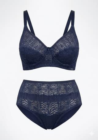 Luv Mystery Honeymoon Lace Lingerie Set for Women | Non-Padded Soft Romantic Bra & Panty Set | Elegant Bridal Nightwear Innerwear