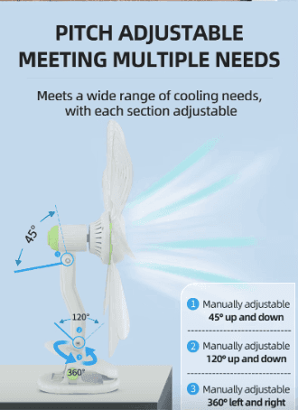 3-in-1 Detachable Clip-On Table Fan