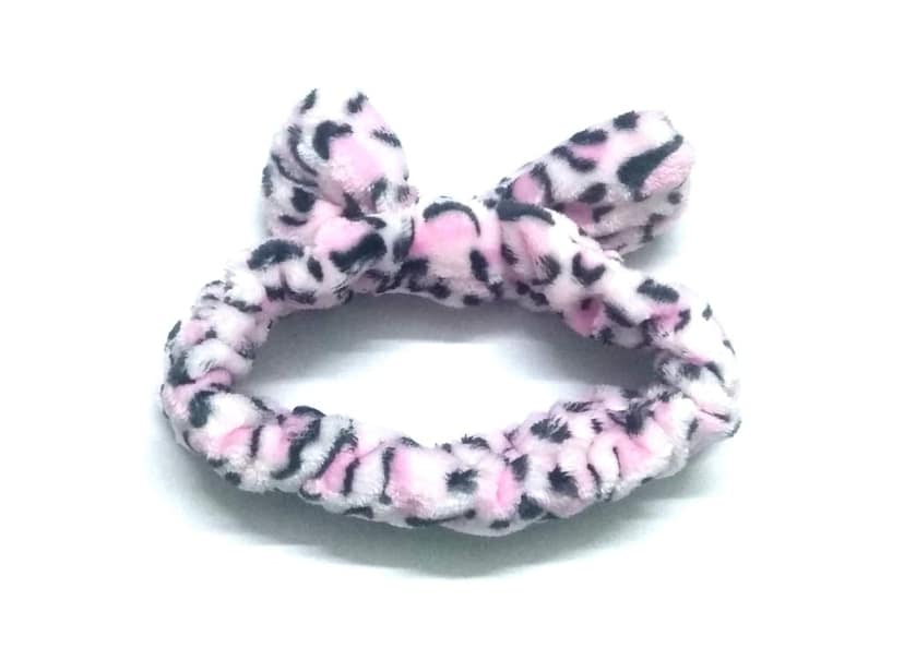 Nawani Facial Spa Makeup Cleansing Cute Bow Velvet Elastic Headband view 2