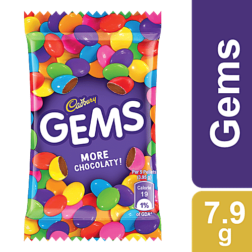 Cadbury Gems Chocolate, 7.9 g Pouch