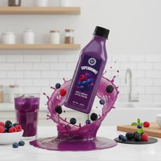 SUPERDRINKS Wild Berry Juice Drink | 200ml Single Serve | Antioxidant Rich | Sweet & Tart Mix Berry Flavour ( Pack of 6 )