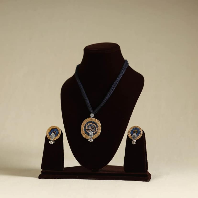 Multicolor - Handmade GS Jute Fabart Necklace Set 13