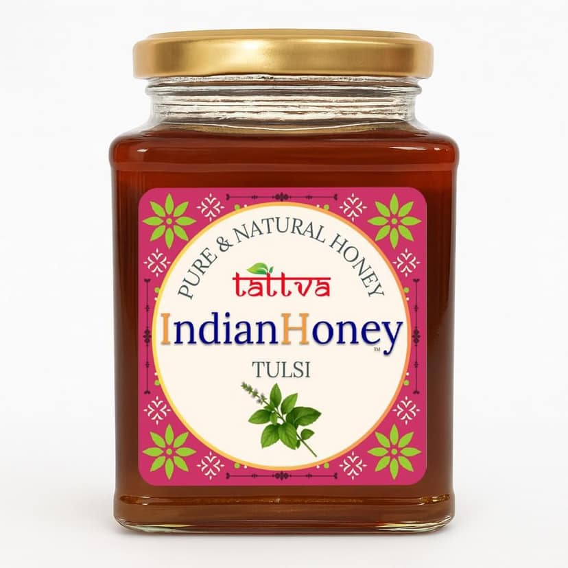 IndianHoney Ayurvedic & StressRelief Tulsi Infused Honey, ginger, & cinnamon Triple Combo Pack (500gm + 2x230gm) view 2