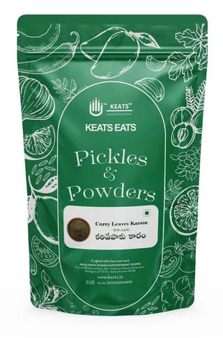 KEATS Curry Leaves Karam with Garlic - Authentic Indian Spice Blend