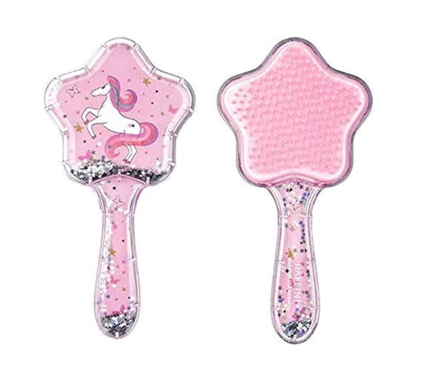 Detangling Hair Brush for Kids, Unicorn Design, Glitter and Sparkle, Easy to Use, Gentle on Hair, Perfect for Girls, Ages 3 and Up