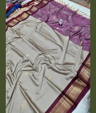 FAB SILK Cotton Silk Embellished Saree With Unstitched Blouse Piece ( Grey )