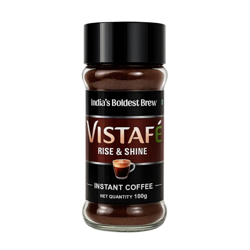 Vistafe Rise & Shine Pure Instant Coffee for Strong Energy