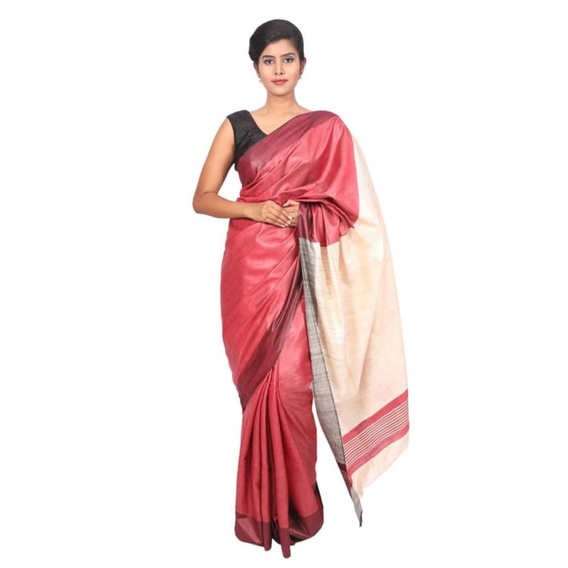HANDLOOM KOSA SAREE WITH BLOUSE (SKU - 1STV03211220 SAREE- 178)