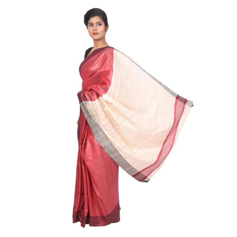 HANDLOOM KOSA SAREE WITH BLOUSE (SKU - 1STV03211220 SAREE- 178) view 2