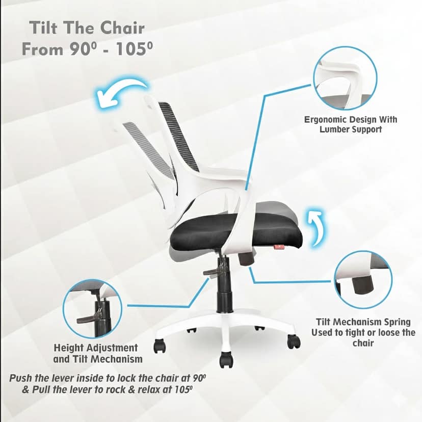 ROSE Mono Mesh Mid-Back Office Chair view 2