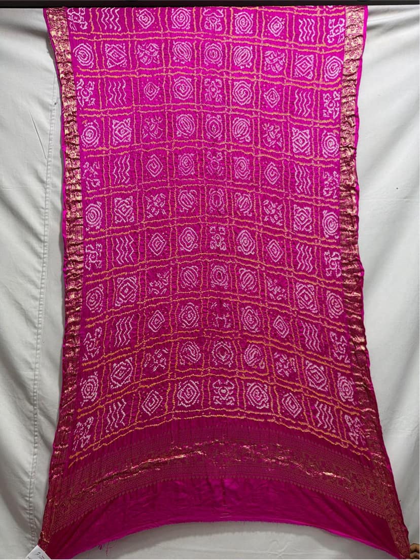 Kala Sanskruti All Over Pink Color Gaji Silk Bandhani Dupatta 2.5M Elegant Traditional Wear Gaji Dupatta for Women view 2