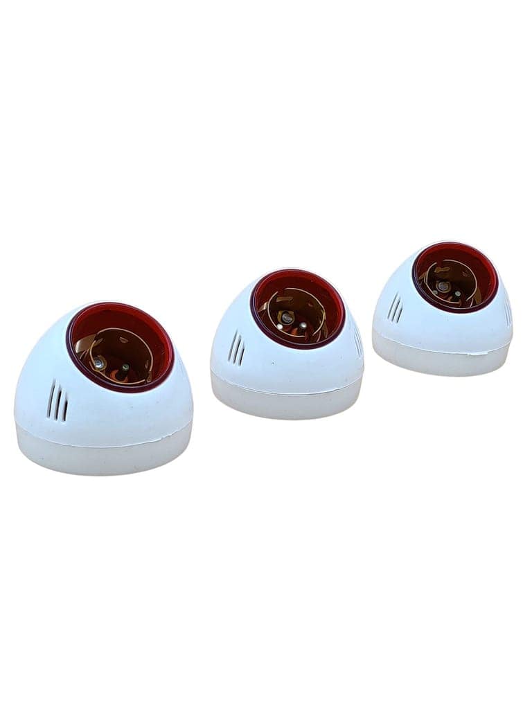 INDRICO Angle Lamp Holder for blub for Wall Wood Fancy Type with Brass Connector 240V White