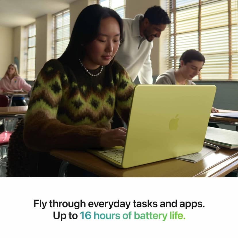 13-inch MacBook Neo: Apple A18 Pro chip with 6‑core CPU and 5‑core GPU, 8GB, 256GB SSD - Citrus view 2