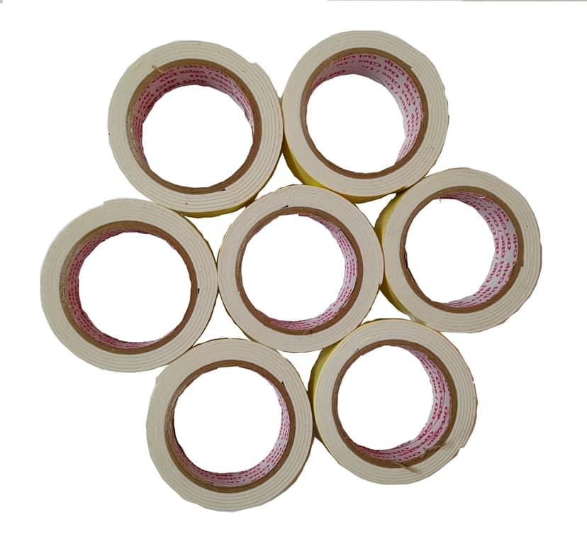 Sabhyatam Double Sided Adhesive Foam Tape for decoration, stationary, crafts, repairs and more (Length 2 mts approx, Width 40 mm and Thickness 2 mm) (Pack of 7) view 2