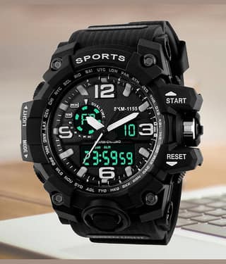 Harbor Black Silicon Analog-Digital Men's Watch