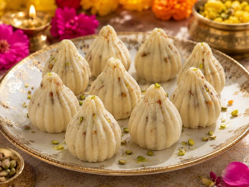 Ghasitaram's Healthy Anjeer Dry Fruit Modak (200g) - White