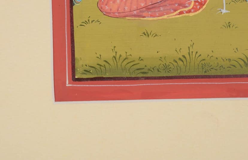 Cottage Paper Ragini Painting (18 cm x 19 cm x 2 cm) view 2
