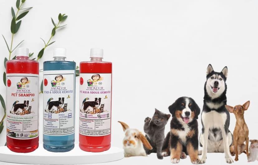 Swacch Shampoo (Strawberry) + Deodorizer (Lavender) + Stain Remover (Rose) 1 Litre Each