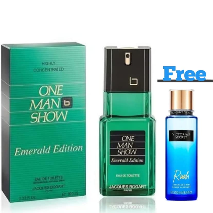Jacques Bogart One Man Show Emerald Edition for Men 100ml Perfume Spray With Free Mist