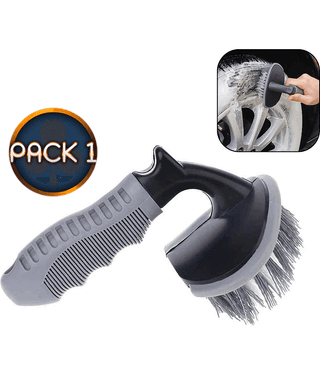 Aksmit Pack Of 1 Car Cleaning Brush for Tyre Cleaning Liquid Nylon Bristles Perfect for Tire Rubber Car Accessories