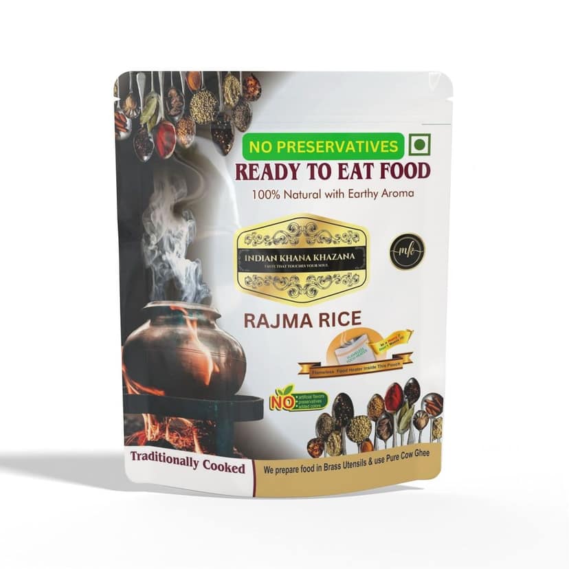 Ready to eat Rajma Rice Combo | No Added Preservative and Colours/Serve Hot Anytime Anywhere with our Disposable-Cooker inside the Pack/Indian Tasty Flavour Ready to Eat Food view 2