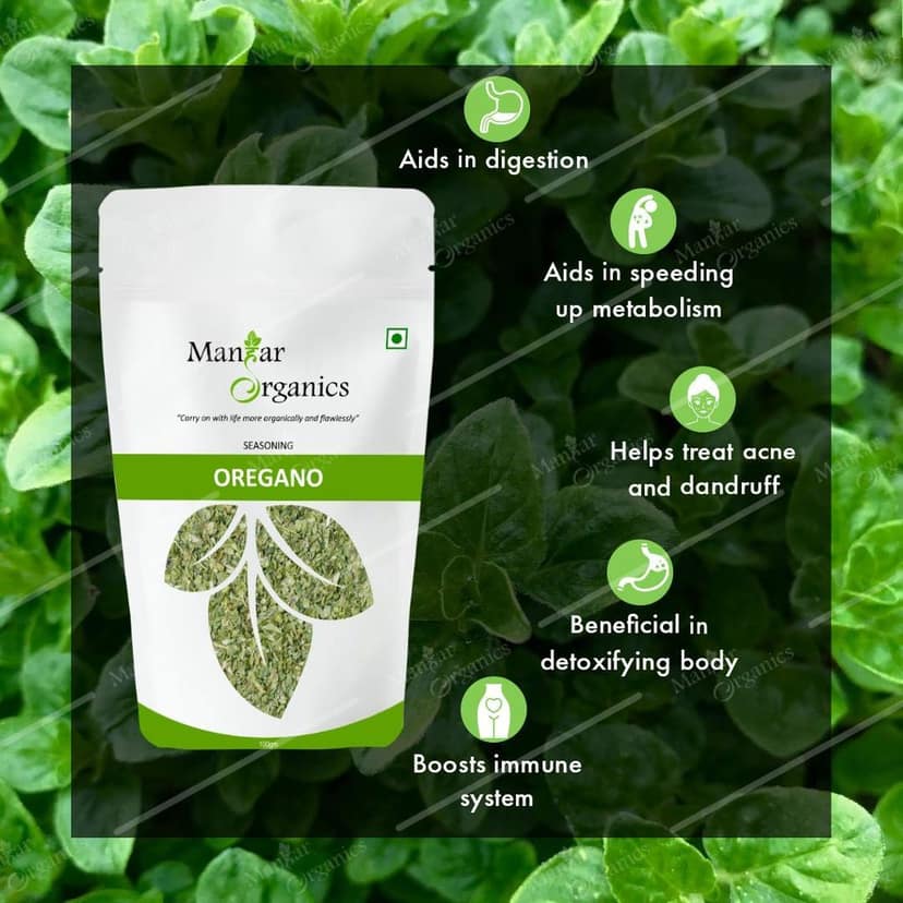 Manhar Organics Oregano Flakes for seasoning: 500gm (Oregano, 500gm) view 2