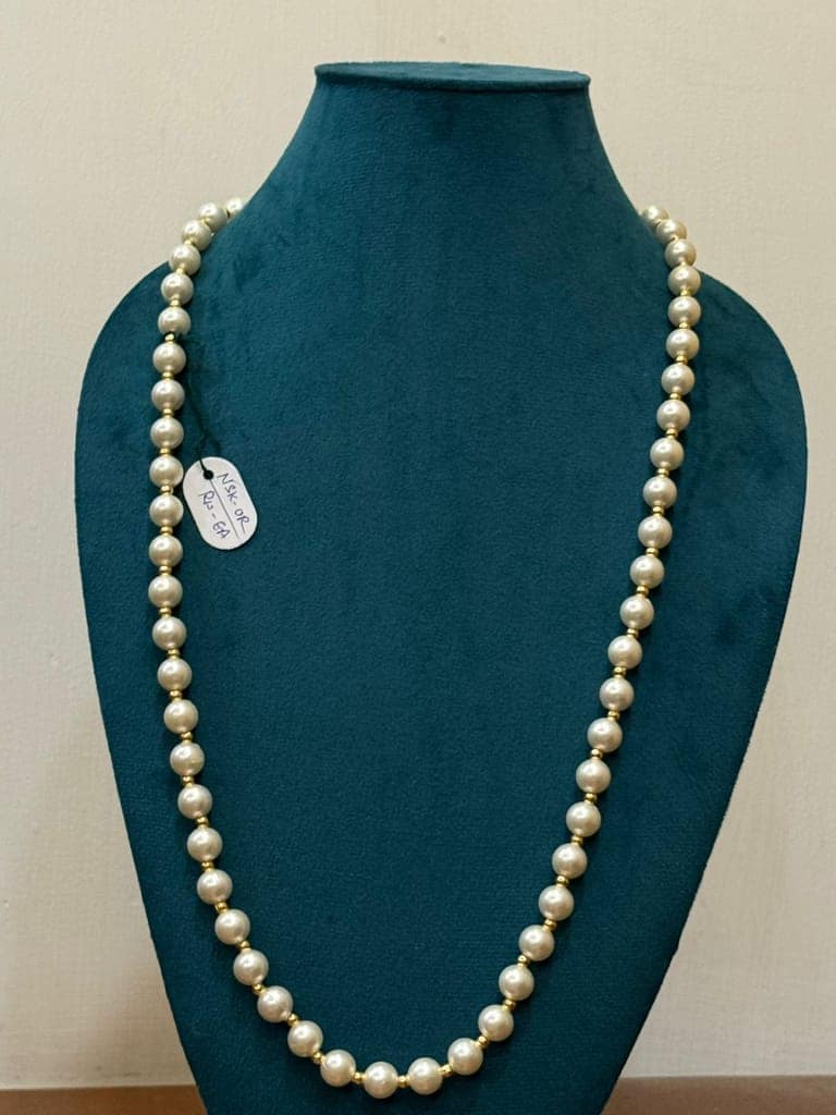 shadi aur party wear white moti mala view 2