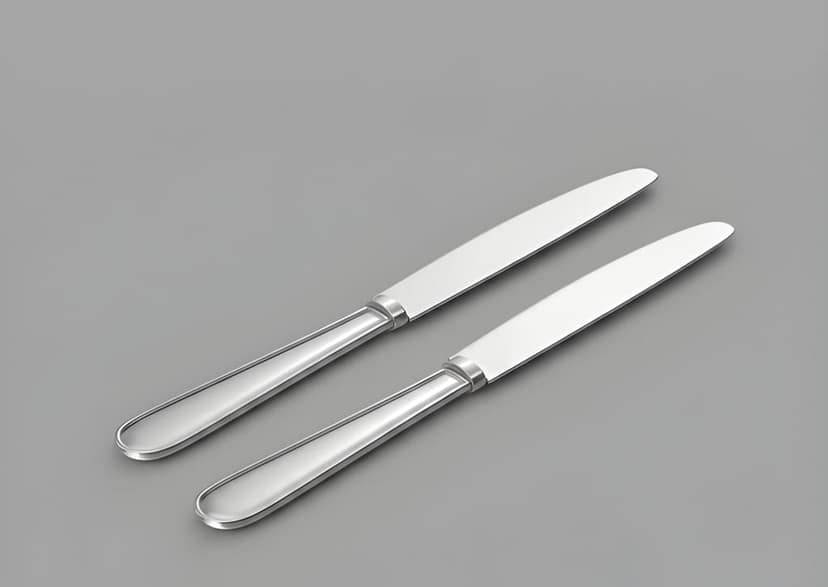 Heavy Metal Stainless Steel Butter Knife Set of 2 | Multipurpose Dinner & Table Knife for Butter, Jam, Cheese & Bread | Rust-Resistant Reusable Cutlery | Stylish Silver Kitchen Tableware (Original)