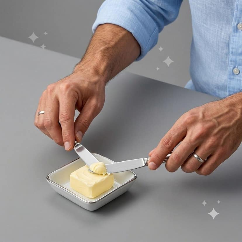 Heavy Metal Stainless Steel Butter Knife Set of 2 | Multipurpose Dinner & Table Knife for Butter, Jam, Cheese & Bread | Rust-Resistant Reusable Cutlery | Stylish Silver Kitchen Tableware (Original) view 2
