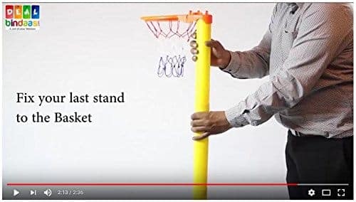 NIPPON Kid's Plastic Basket Ball Kit with 5 Level Adjustable Stand for 2-6 Years (LW-NT019_OG, Multicolour) view 2
