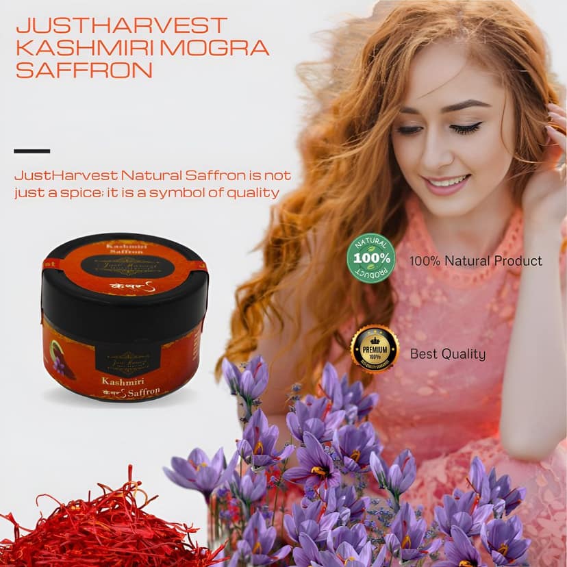 Justharvest Saffron, Kashmiri Mogra, Kesar, perfect for expecting mothers, pooja and Aroma 1gm view 2
