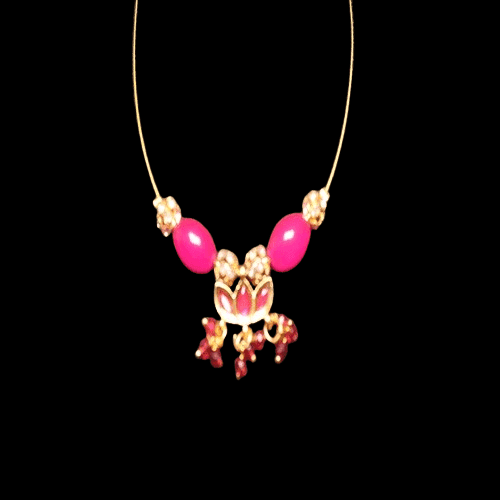 Elegant Floral Pendant Necklace with Gemstones view 2