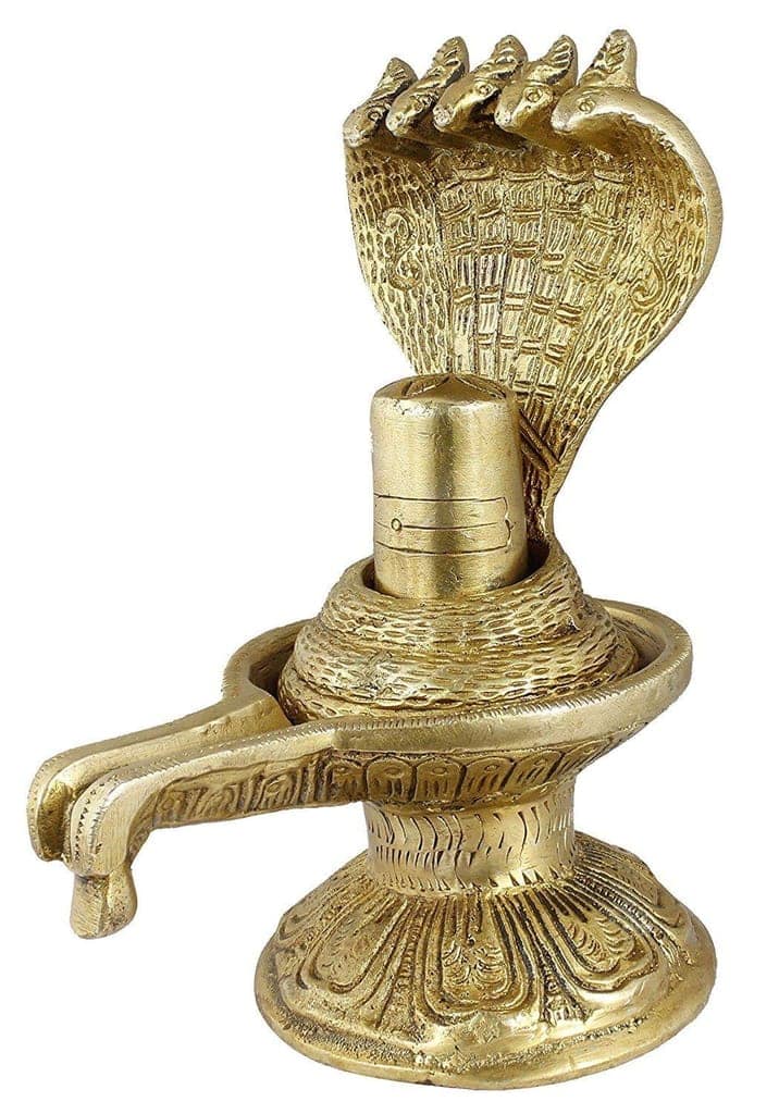 ARTVARKO Shivling Idol Brass Shiva Murti Shivlingam Puja Statue God Mandir Temple Pooja Puja Home Decor Vastu Showpiece Height 6 Inches view 2