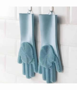 SARVASHVA TRENDSMulticolorSiliconeFree SizeGlovesPack of 2