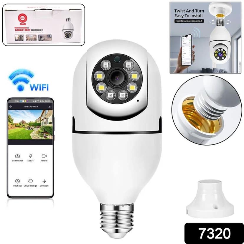 V380 Pro Fisheye 360 Degree Panoramic Wireless WiFi IP CCTV Security Camera (Pack of 1) view 2