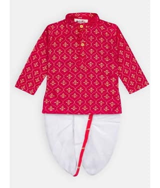 mustmom Boys Rayon Black Dhoti Kurta Set ( Pack of 1 )