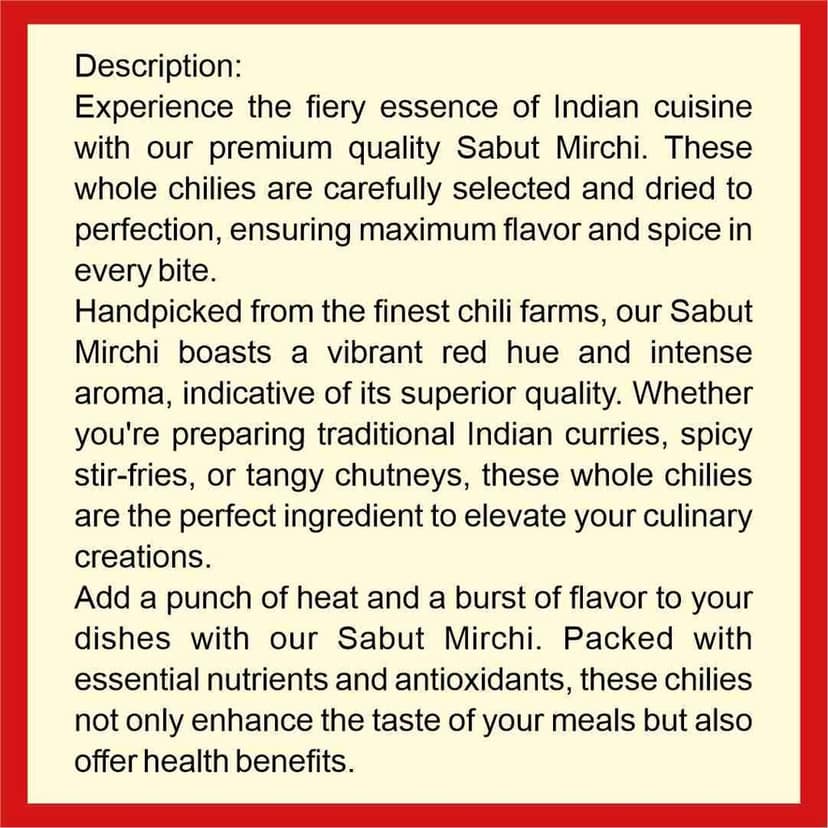 Sabut Mirchi (100gm) view 2