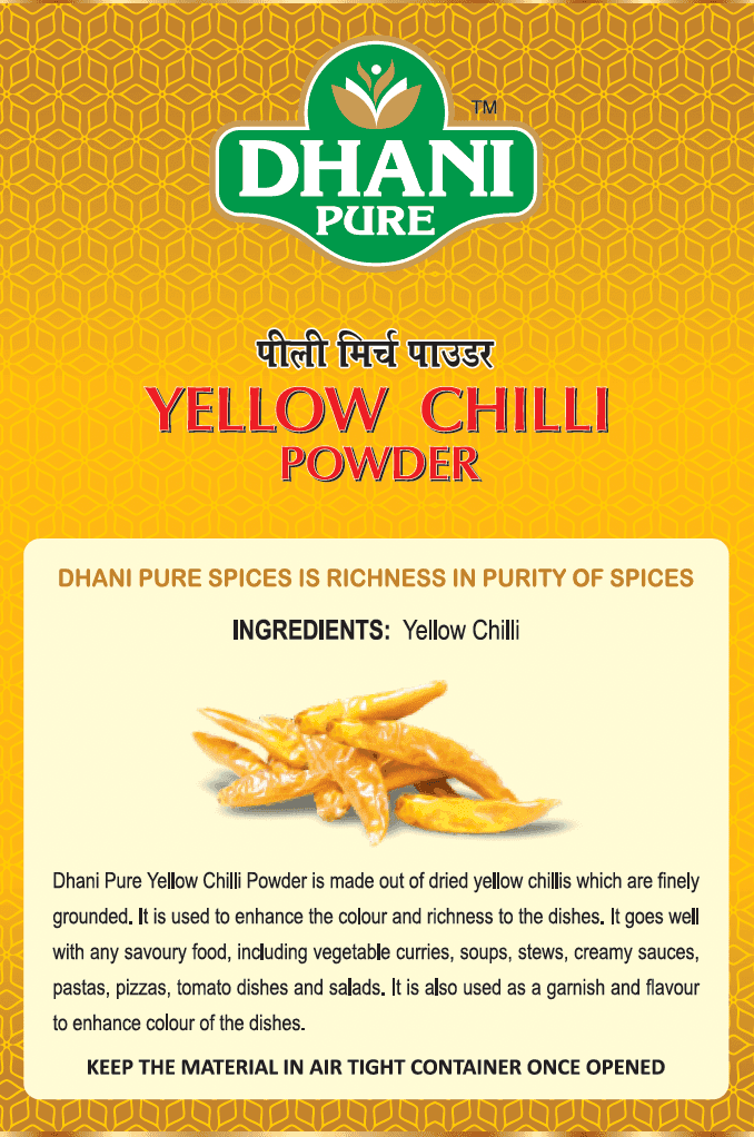 Dhani Pure Yellow Chilli Powder Box (MRP : RS. 10/- ONLY) view 2
