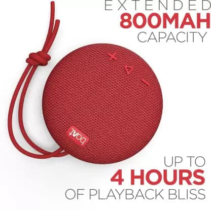 boAt Stone 193 | Portable Bluetooth Speaker with 5W RMS Sound, 4 Hours Playback, Bluetooth v5.0 Red view 2