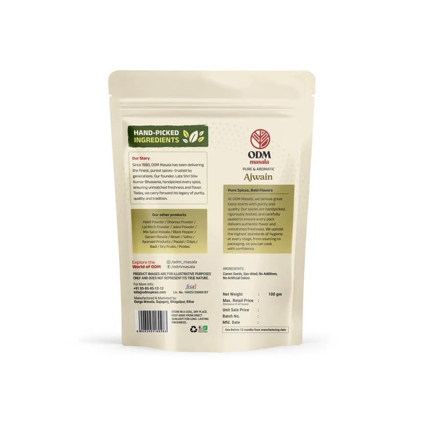 ODM Masala Carom Seeds (Ajwain) - Aromatic Seeds for Parathas view 2