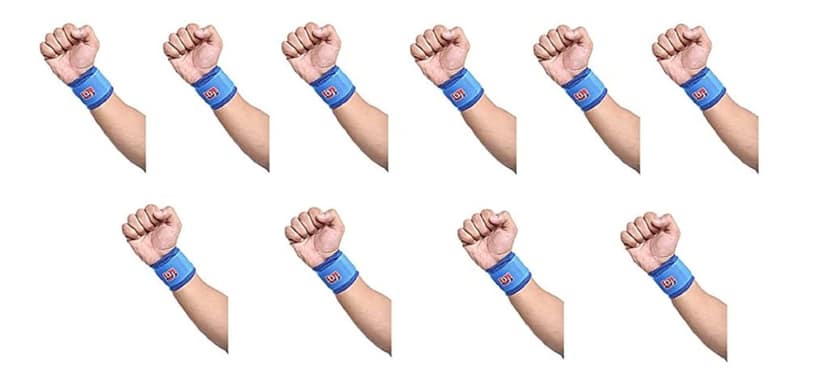Ezyfit Neoprene Wrist Support | Wrist Band, One Size Fits Most (Pack of 10)