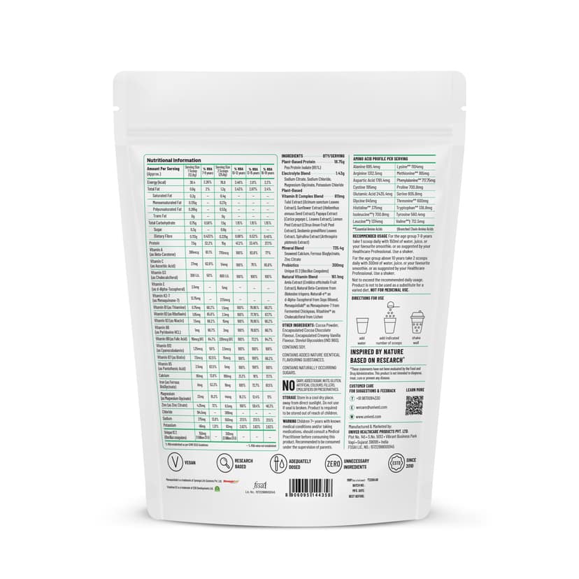 Unived Kids Daily Nutrition Drink for Growth and Immunity Chocolate view 2