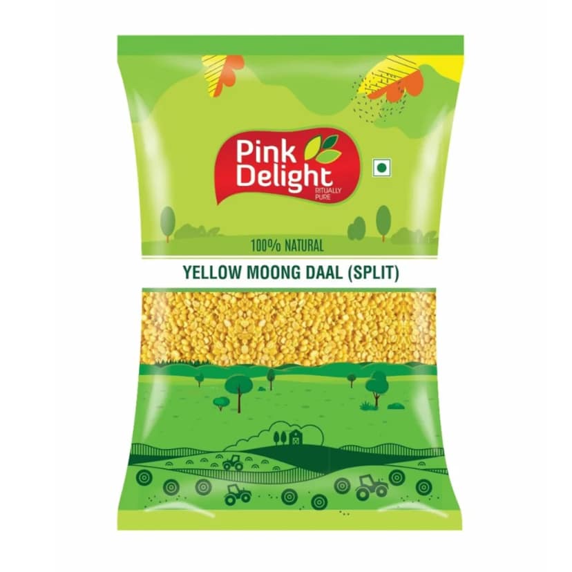 Pink Delight Premium Moong Yellow Dal Dry and Unpolished 1 kg