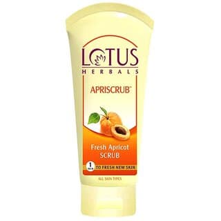 Lotus Herbals Apriscrub Fresh Apricot Scrub Natural Exfoliating Face Scrub Chemical Free 180G