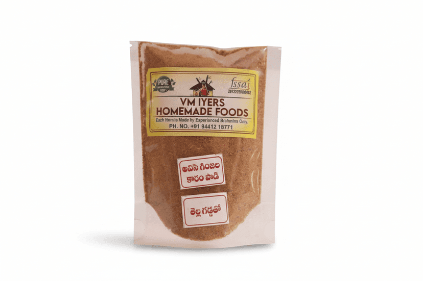 Flaxseed Garlic Spice("Avise Ginjala Karam)