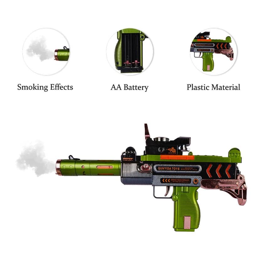Innovative Smoke Gun Toy Vibration with Sound & Light Effects For Kids Water Gun view 2