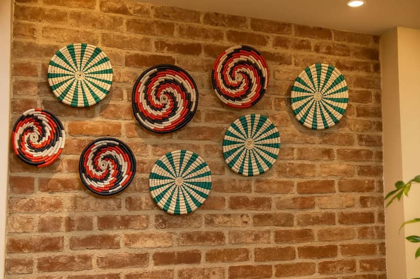 Designed Tigergrass Wall Hanging Coaster (Set of 7) view 2