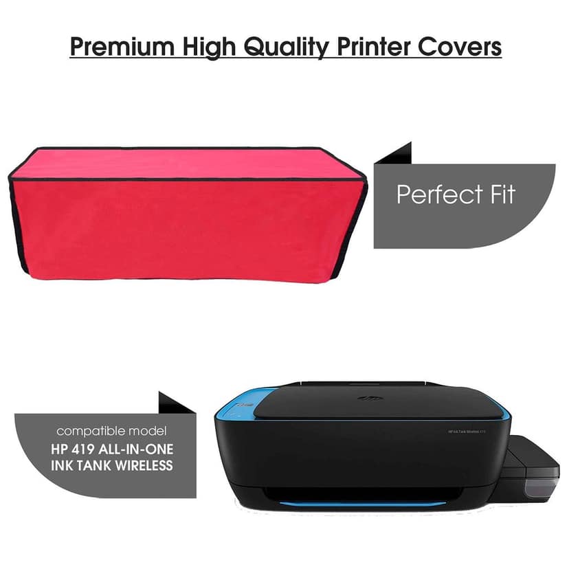 Palap Super Premium Dust Proof Printer Cover for HP 419 All-in-One Ink Tank Wireless -Red view 2
