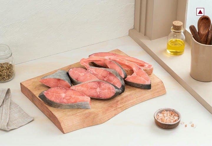 Rupchanda / Roopchand / River Pomfret - Steaks/Slices/Round cut Headless (480g to 500g Pack) view 2