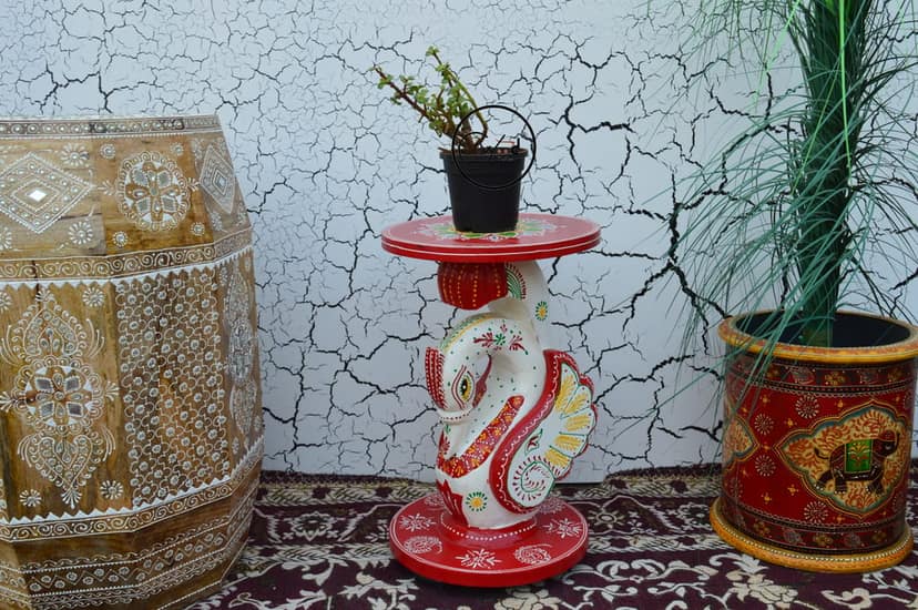 Creative Handicrafts Wooden Hans Table/Hans Stool/Wooden Decorative Statue view 2